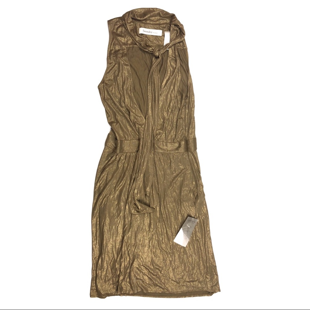 NEW Laundry by Design Gold Shimmer Cocktail Dress